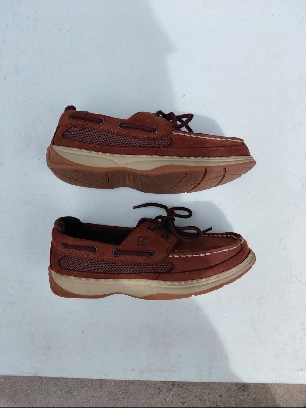Sperry Top Siders Lanyard Leather Shoes -  3.5 M Boys